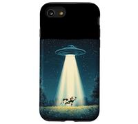 Costume da mucca con travi da UFO per gli appassionati di spazio Custodia per iPhone SE (2020) / 7 / 8