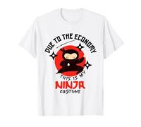 Costume da Ninja Divertente con Scritta in Lingua Inglese Because To The Economy This Is My Maglietta