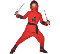 Costume da ninja Drago Rosso, 3-4 anni