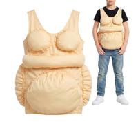 Costume da nonna di Halloween, con sedere finto, imbottito, da donna, divertente, per Natale, giochi di ruolo, accessorio per spettacoli comici, per adulti