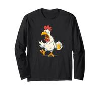 Costume da Notte di Birra con Questo Divertente Look da Pollo Maglia a Manica