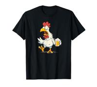 Costume da Notte di Birra con Questo Divertente Look da Pollo Maglietta