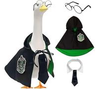 Costume da oca da portico per Halloween, mantello da oca da portico, mantello da portico d'oca per il college, vestaglia magica da mago, mantello per il ritorno a scuola. (verde)