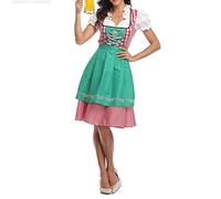 Costume da Oktoberfest da donna, vestito da Dirndl da Wench Festival della birra in stile nazionale con vestito uniforme da cameriera di grembiule
