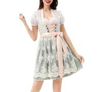 Costume da Oktoberfest medievale, da 3 pezzi, per la letteratura Doki Doki, per cosplay (verde, M)