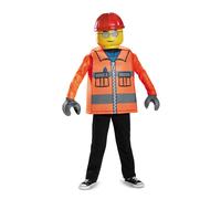 Costume da operaio edile Lego classico arancione, taglia grande (10-12)