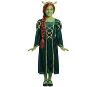 Costume da orco da principessa per bambini, vestito verde con orecchie da orco, parrucca zenzero e pittura per il viso verde, costume da favola per ragazze e divertimento di Halloween, taglia L