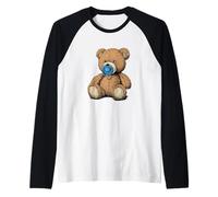 Costume da Orsacchiotto con Ciuccio, per Bambini e Bambine Maglia con Maniche Raglan
