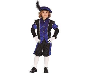 Costume da Paggio Reale Blu Bambino S1-(5/6 Anni)