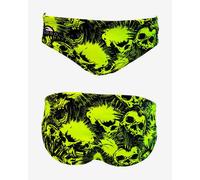 Costume da pallanuoto Turbo Skull Punk nero giallo - M