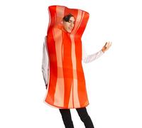 Costume da pancetta con in camicia, vestito per cosplay di cibo per adulti, costume da gioco di ruolo con caratteristiche creative, vestito per attività di spettacolo teatrale di Carnevale di Hal
