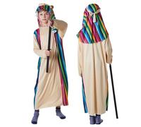 Costume da pastore per bambini, costume da pastore per bambini, costume da presepe per feste cosplay costume da pastore Maria vestaglia elastica per capelli Carnevale Josef costumi