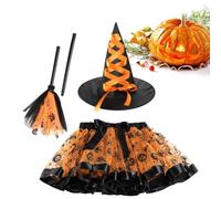 Costume Da Per Bambina Gonna Da Festa Stampa A Con Cappello E Scopa