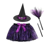 Costume Da Per Bambina Primi Passi - Completo Gonna Cosplay Bambini Per Halloween,Set Costume da con Ragnatela per Bambine Amico della Pelle per Scuola, Carnevale, Teatro, Maschera, e Cosplay