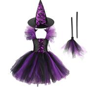 Costume da per Bambine con Scopa, Cappello di , Costumi per Cosplay Fantasy
