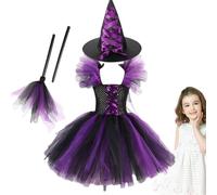 Costume da per bambine da travestire con cappello da , scopa e