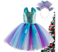 Costume da per bambini, costume da sirenetta per ragazze, con fascia per