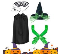 Costume da per le vacanze, kit completo, guanti verdi e maschera per gli occhi con cappello da , set cosplay per adulti, moglie, madre, amici, sorelle, fidanzate, feste, eventi a tema