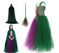 Costume da per ragazze, set di simpatici costumi da con scopa, per cosplay, feste, eventi a tema, palcoscenico, carnevale, balli in maschera