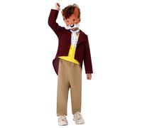 Costume da personaggio del libro di Mr. Fox, fantastico costume da volpe per ragazzi Roald Dahl Fox Book Week School Animal Stage Outfits