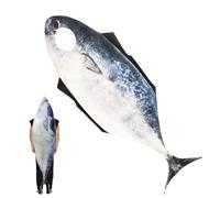 Costume da pesce per adulti - 60x160 cm Funny Halloween Animal Suit per adulti | Outfit di vestiti per pesce accogliente realistico per il gioco di ruolo mascherato | Costume per il tema Event Event C
