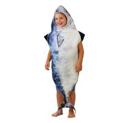 Costume da pesce per bambini, traspirante, confortevole, morbido e caldo, per far finta di giocare a pesce, per esibizioni, feste in maschera, scuola, compleanno