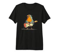 Costume da pettirosso Canto con Chitarra elettrica e Piuma Maglietta Premium