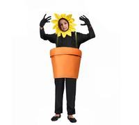 Costume Da Pianta Halloween - Rivestimento Di Fiori, Costume Per Argomenti Da Giardino | Cosplay Di Pot Di Fiori Divertente, Costume Da Per Adulti,pot Di Fiori Per Partiti A Tema E Giochi Di Ru