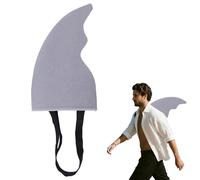 Costume da pinna di squalo, regolabile, accessorio indossabile per adulti | Accessorio per costume da pinna di squalo grigio regolabile. Per cosplay, Halloween, spiaggia, tema sotto il mare. Per utenti