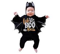 Costume Da Pipistrello Neonato Set Scheletro Baby Manica Del Pipistrello Costume Da Carnevale Bimbo Bimba Cosplay Jumpsuit Per Bambini Vintage Completini Bambino Di Halloween Con Cappello 2025