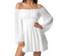 Costume da pirata da donna, elegante, per carnevale, a maniche lunghe, stile vittoriano, con scollo a slash, lunghezza al ginocchio, linea ad A, abito sexy piratina, tinta unita, senza spalline