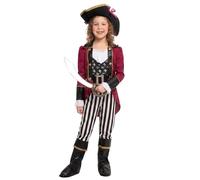 Costume da pirata per bambini da capitano spettacolo teatrale giacca 3-10 anni