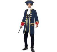 Costume Da Pirata Pirate Commander Adulto Blu Smiffys Taglia Large/Medium