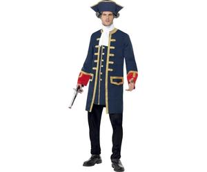 Costume Da Pirata Pirate Commander Adulto Blu Smiffys Taglia Large/Medium