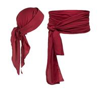 Costume da Pirata - Set Sciarpa per Pirati,Bandana da Pirata, Fascia e Cintura per Feste, Teatro e Giochi di Ruolo