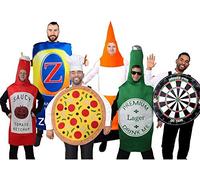 Costume da pizza, perfetto per feste di addio al celibato e travestimento. Taglia: taglia unica