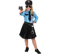 Costume da poliziotta blu per Bambina Funidelia
