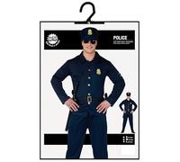 Costume da poliziotto per adulti, di carnevale, uniforme da poliziotto, taglie-