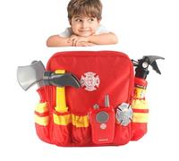 Costume da pompiere per bambini - Attrezzatura antincendio per bambini, Set di giocattoli da pompiere per bambini con martello | Zaino, Accessori per ruolo Cosplay di educazione precoce, Costume da