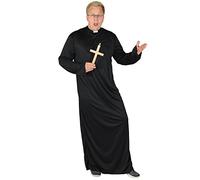 Costume da prete per Uomo con Collare, Taglia: da M a XXXXL - Abito da prete Abito da prete Costume da Dio Carnevale Carnevale Festa di Carnevale Chiesa Nera, Taglia: XL