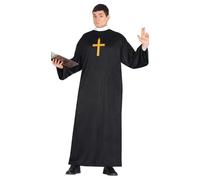 Costume da prete tonaca nera uomo economico