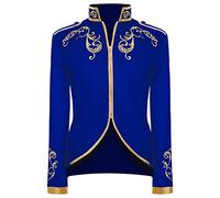 Costume da principe da uomo - cappotto da uomo con ricamo retrò gotico, giacca medievale, abito da principe reale steampunk frack, carnevale, Halloween, feste a tema, carnevale, cosplay
