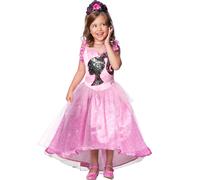 Costume Da Principessa Barbie Deluxe Licenziato Abito Elegante Per Bambine