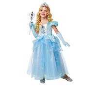 Costume Da Principessa Blu Per Ragazze Deluxe Da Favola Con Libro E Tiara