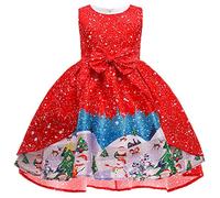 Costume da principessa per danza, Natale, concorso, festa per bambini, abito natalizio per ragazze e ragazze, vestito e gonna, colore celeste, 7-8 anni