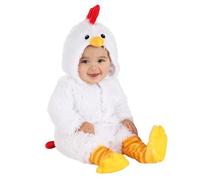 Costume da pulcino per neonati con cappuccio unisex per bambini tute cartone animato costume da uovo il gallo galline con cappuccio 3-36 mesi