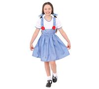 Costume da ragazza del Kansas, vestito a quadretti blu e elastici per capelli abbinati, costume per bambini per la Giornata mondiale del libro