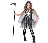 Costume da Ragazza Scheletro torvo per Bambini dai 12 ai 14 Anni