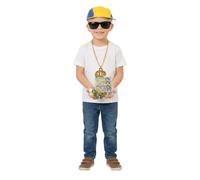 Costume da ragazzo ricco di libri per bambini, con berretto da baseball, occhiali neri, catena da dollaro miliardario, soldi finti e cravatta scolastica, perfetto per Halloween e Giornata mondiale del