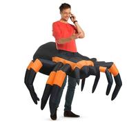 Costume da ragno per adulti, gigante, gonfiabile, a copertura totale, con ventaglio, per Halloween e feste (taglia unica)